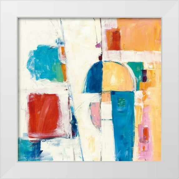 Schick, Mike 20x20 White Modern Wood Framed Museum Art Print Titled - Down to the Street