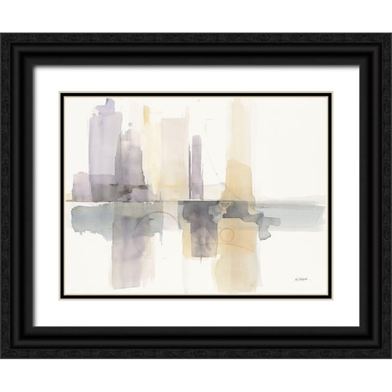 Schick, Mike 24x19 Black Ornate Wood Framed with Double Matting Museum Art Print Titled - Improvisation II