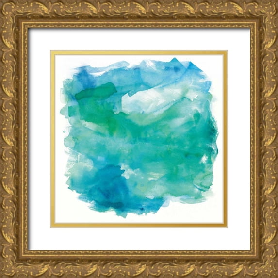 Schick, Mike 26x26 Gold Ornate Wood Framed with Double Matting Museum Art Print Titled - Sea Glass