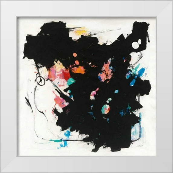Schick, Mike 26x26 White Modern Wood Framed Museum Art Print Titled - Abstract Redacted