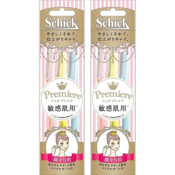 Schick Premium Sensitive Skin Disposable Razors (3 Count x 2 Packs) Direct from JAPAN - Tokyo Sakura Mall