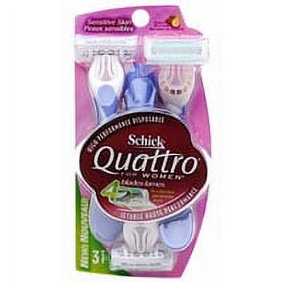 Schick Quattro Quattro for Women Sensitive Skin Disposable Razor - 3 ct - 3 Pack