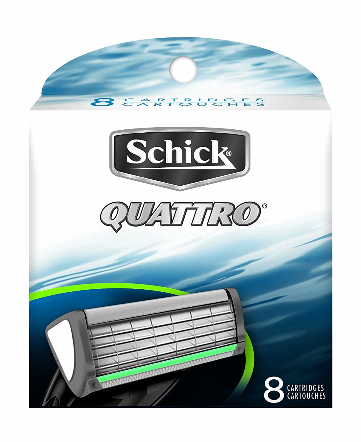 Schick Quattro Razor for Men Refill Cartridges Box of 4 - Walmart.com