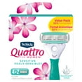 thumbnail image 1 of Schick Quattro Sensitive Razor Blade Refills for Women 6 ea, 1 of 3
