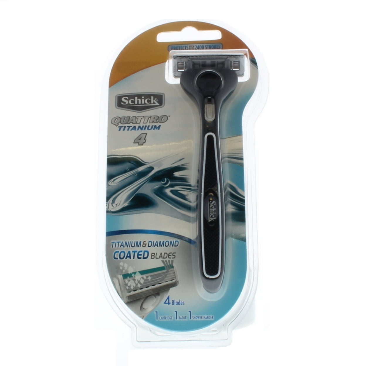 Schick Quattro Titaniam 4 Blade Mens Shaving Razor