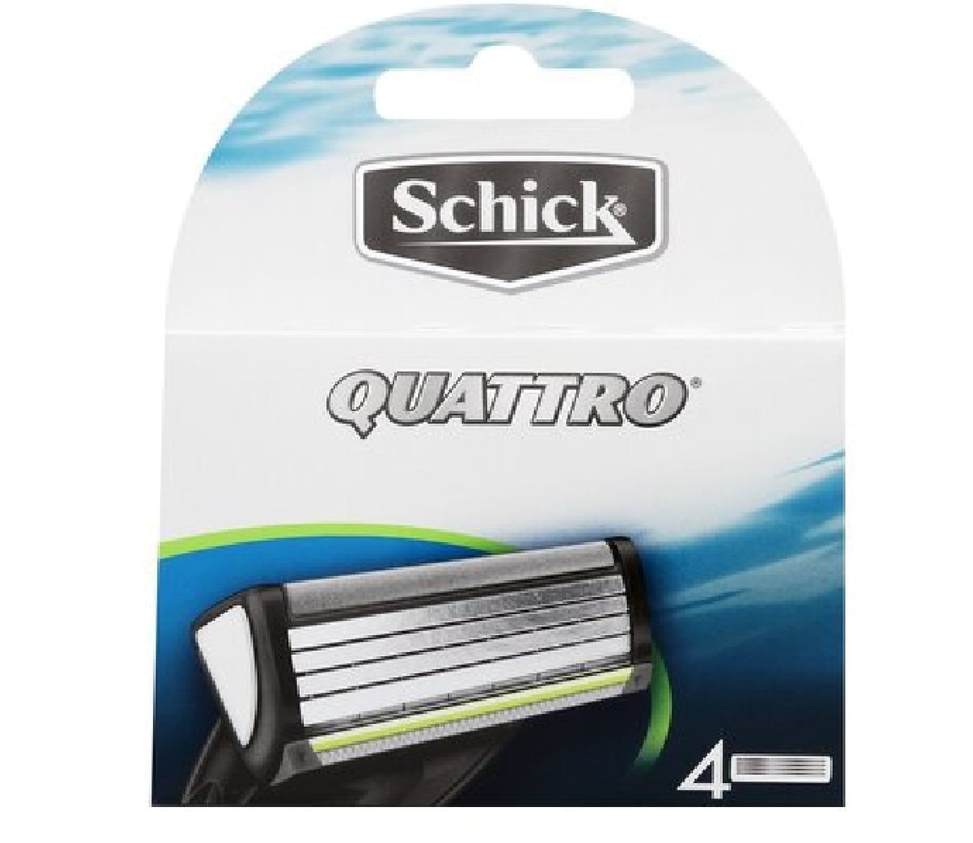Schick Quattro For Men Razor Blade Refill Cartridges, 12 Count – 4-Blade Refills