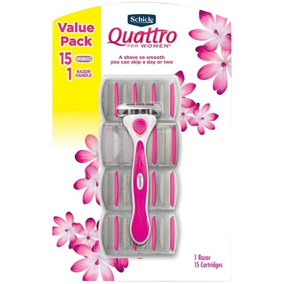 Schick Quattro for Women Value Pack (1 handle, 15 cartridges)