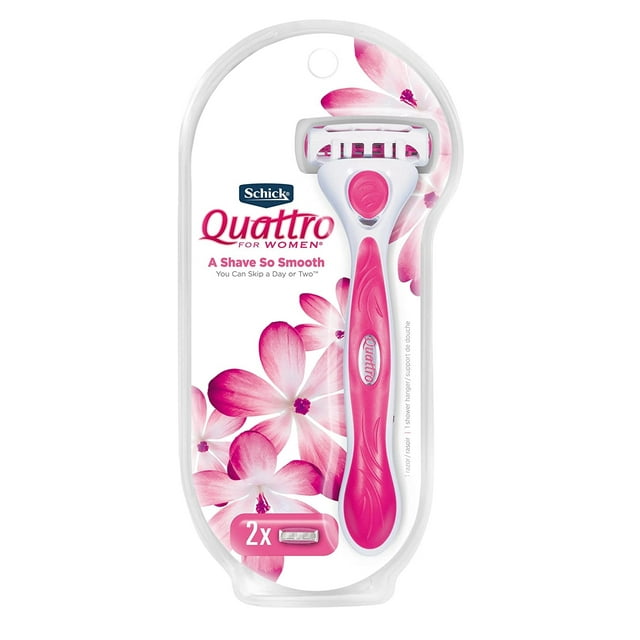 Schick Quattro for Women Razor Handle with 2 Refill Blade Cartridges ...