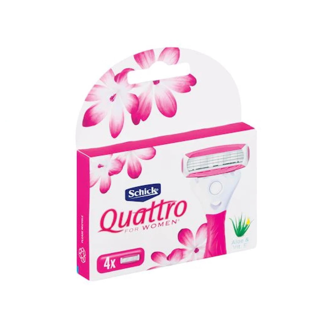 Schick Quattro for Women Refill Razor Blade Cartridges, 4 ct