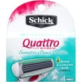 thumbnail image 1 of Schick Quattro for Women Sensitive Aloe Refill Blade Cartridges, 4 Count, 1 of 8