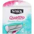 thumbnail image 1 of Schick Quattro for Women Sensitive Hypo Allergenic Aloe Refill Blade Cartridges, 8 Count, 1 of 8