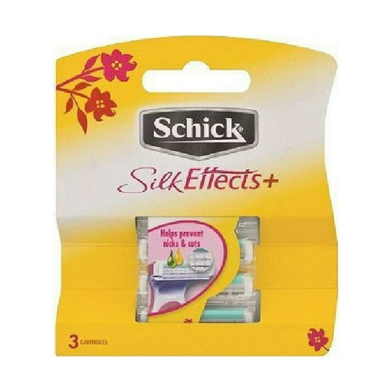 Schick SILK EFFECT PINK REFILL 3 (EN-D) (Pack of 3)