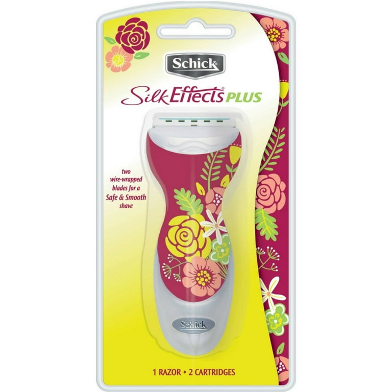 Schick Silk Effects Plus Razor, Smooth Shave with Microfine Wires