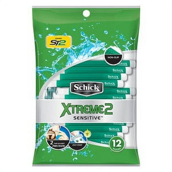 Schick Xtreme 2 Sensitive Disposable Razors - 12.0 Ea (Pack of 10)