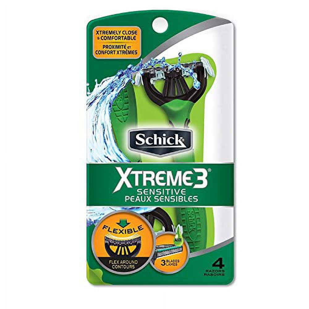 Schick Xtreme 3 Senstive Skin Disposable Razors for Men With New Heavyweight Handle