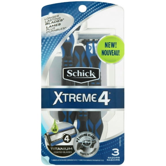 Schick Xtreme 4 Razors Disposable 3 Ea (Pack of 4)