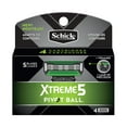 thumbnail image 1 of Schick Xtreme 5-Blade Pivot Ball Men's Razor Blade Refills, 4 Ct, Sensitive Skin Type, 1 of 5