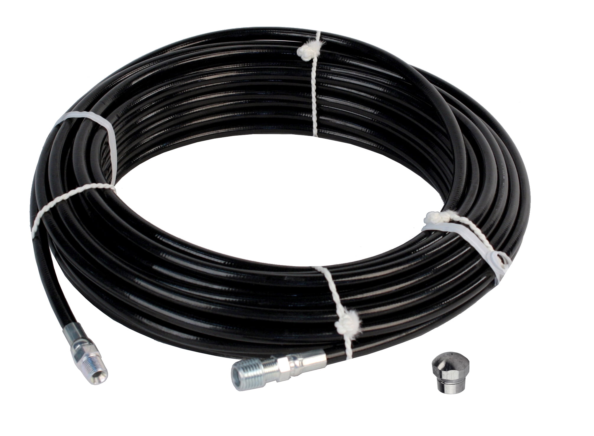 Schieffer 1/8" x 50' 4800 PSI Thermoplastic Sewer Jetter Hose & 6.0 Nozzle