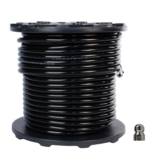 Schieffer 3/8" x 300' 4000 PSI Thermoplastic Sewer Jetter Hose & 6.5 Nozzle