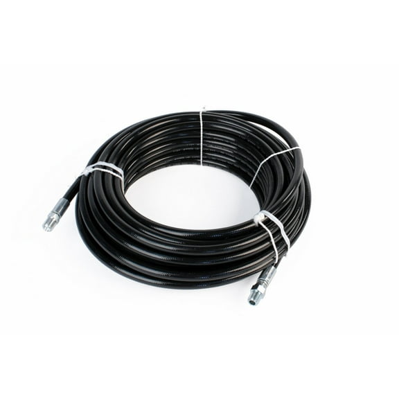 Schieffer 4400 PSI 1/4in. x 100ft. Thermoplastic Sewer Jetter Hose with 1/4in. MPT Solid & Swivel Ends