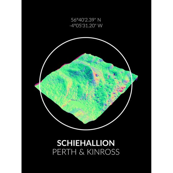 Schiehallion Mountain Topography Perth & Kinross Scotland Art Print
