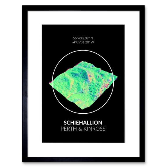 Schiehallion Mountain Topography Perth & Kinross Scotland Framed Art Print