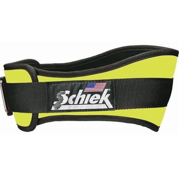 Schiek  6 in. Original Nylon Belt - Neon Yellow - Large