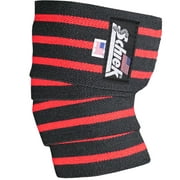 Schiek Sports Model 1152 Heavy-Duty Cotton Elastic Elbow Wraps - Black/Red