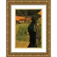 thumbnail image 1 of Schiele, Egon 13x18 Gold Ornate Wood Framed with Double Matting Museum Art Print Titled - Town On The Blue River 1910, 1 of 4