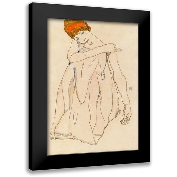 Schiele, Egon 18x24 Black Modern Framed Museum Art Print Titled - The Dancer
