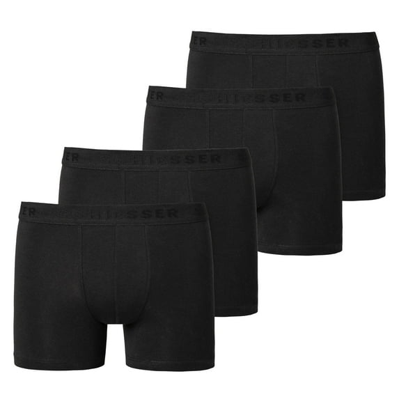 Schiesser Boys Boxer Shorts Cotton Blend Black L