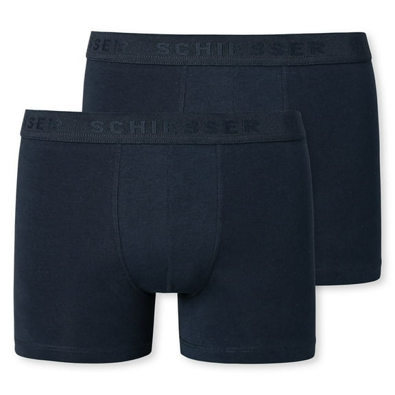 Schiesser Boys Boxer Shorts Cotton Blend Blue S