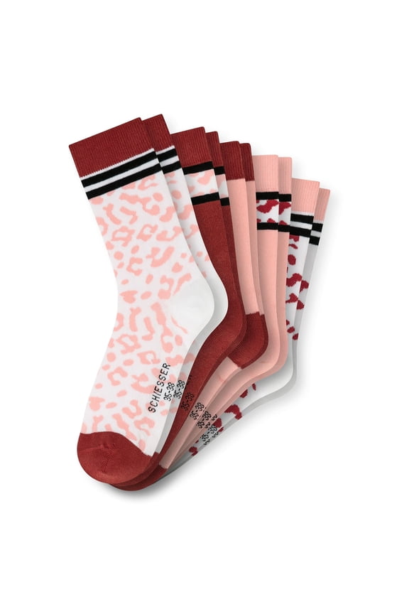 Girls Socks Cotton Red 2.5-5 Uk