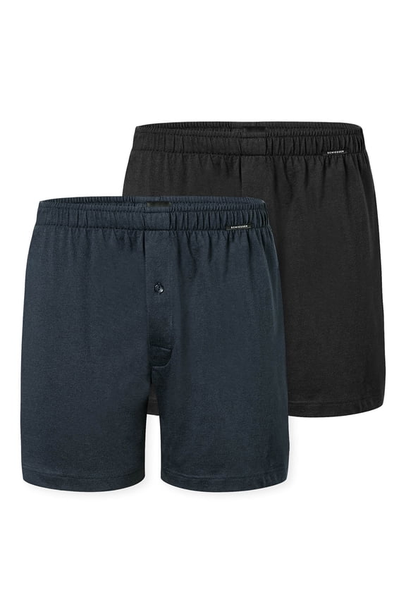 Men Boxer Shorts Cotton Blue M