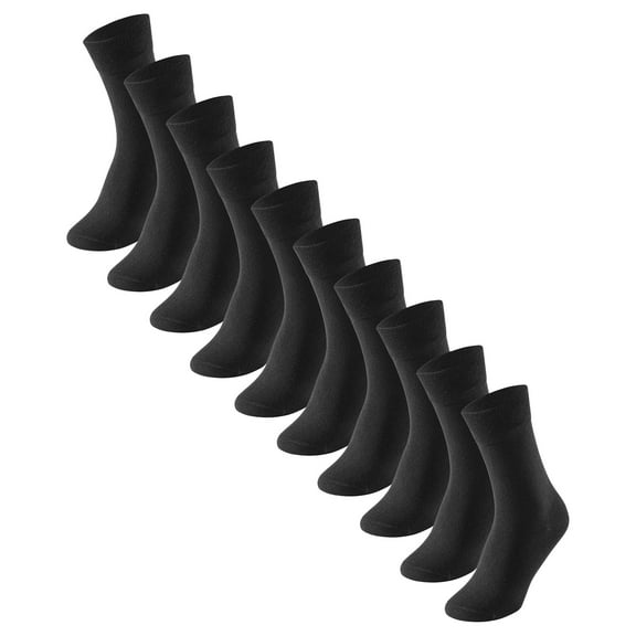 Schiesser Men's Socks - Bluebird, 10-Pack, Cotton Mix Black 39-42 (Uk 6-8)