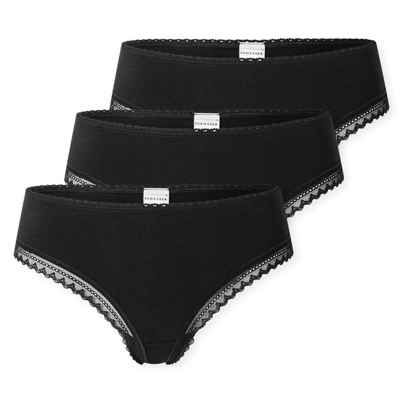 Schiesser Women String Cotton Black S