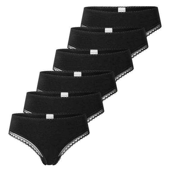 Schiesser Women String Cotton Black S