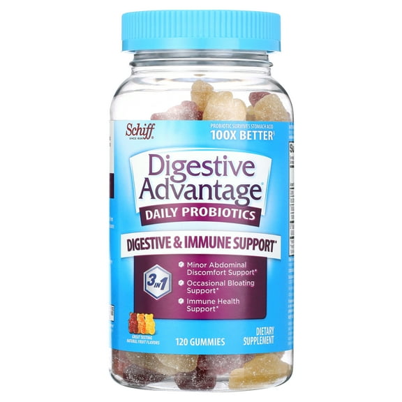 Digestive Advantage Probiotic Gummies, Natural Fruit Flavors, 120ct.