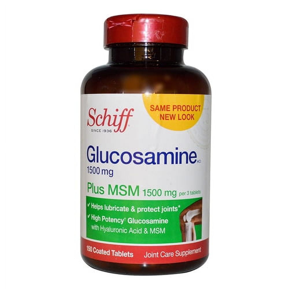Schiff Glucosamine 1500Mg Plus Msm 1500Mg Coated Tablets - 150 Ea, 3 Pack
