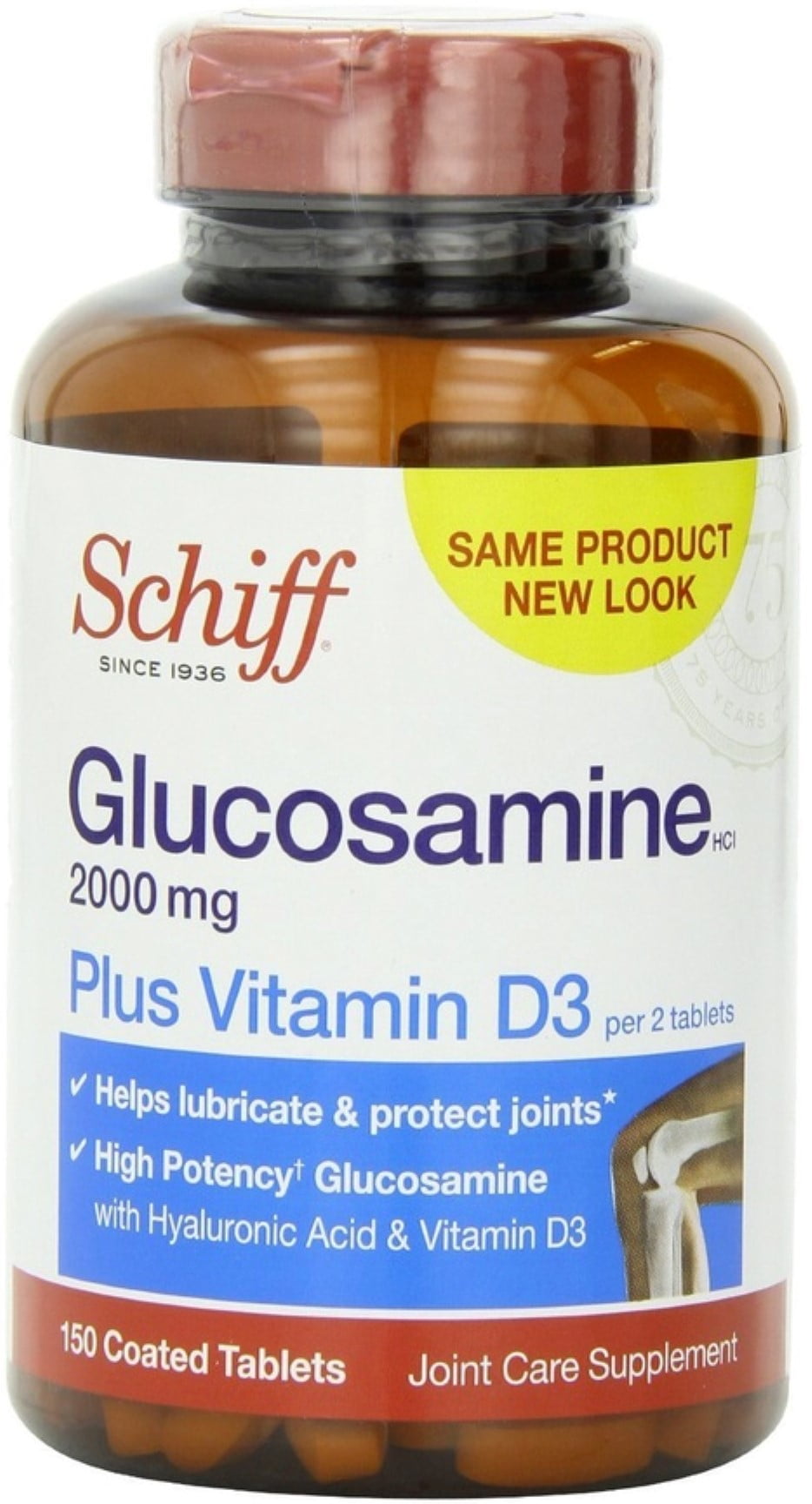 Schiff Glucosamine 2000 mg w/ Vitamin D tablets 150 ea (Pack of 3)