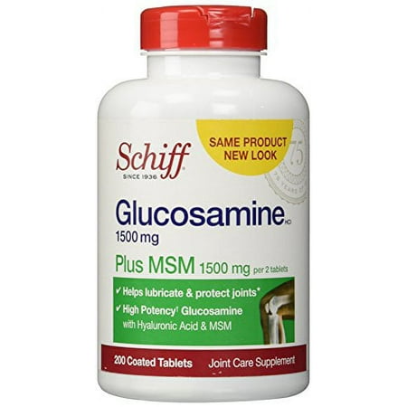 Schiff Glucosamine Plus MSM 1500mg - 200 Coated Tablets
