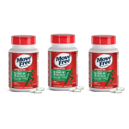 Schiff Move Free Advanced Joint Health with Glucosamine & Chondroitin Tablets, 120 Ct, 3 Pack