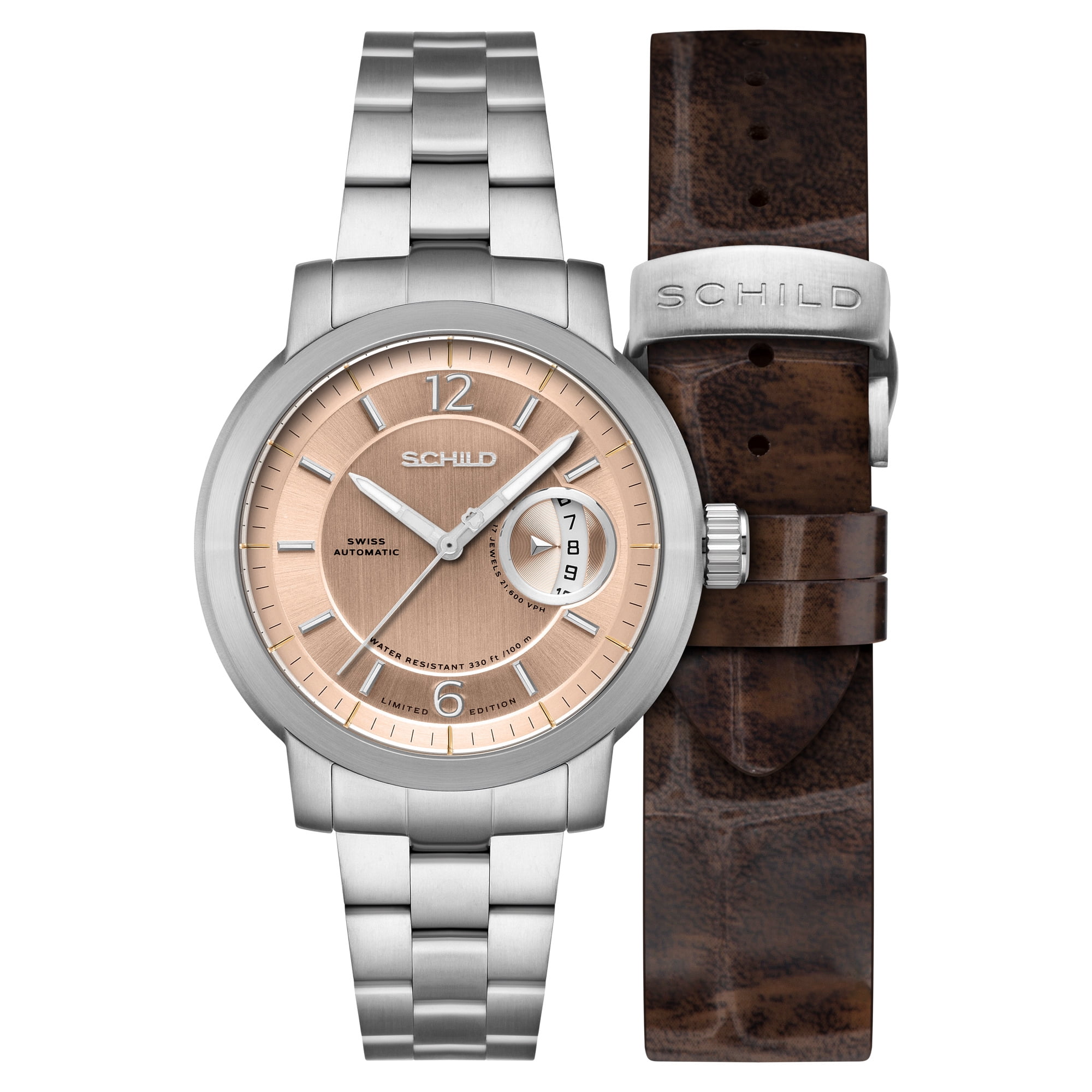 Schild Heinrich Minimal Stainless Steel 44mm Swiss Automatic Wristwatch SC-1015-33
