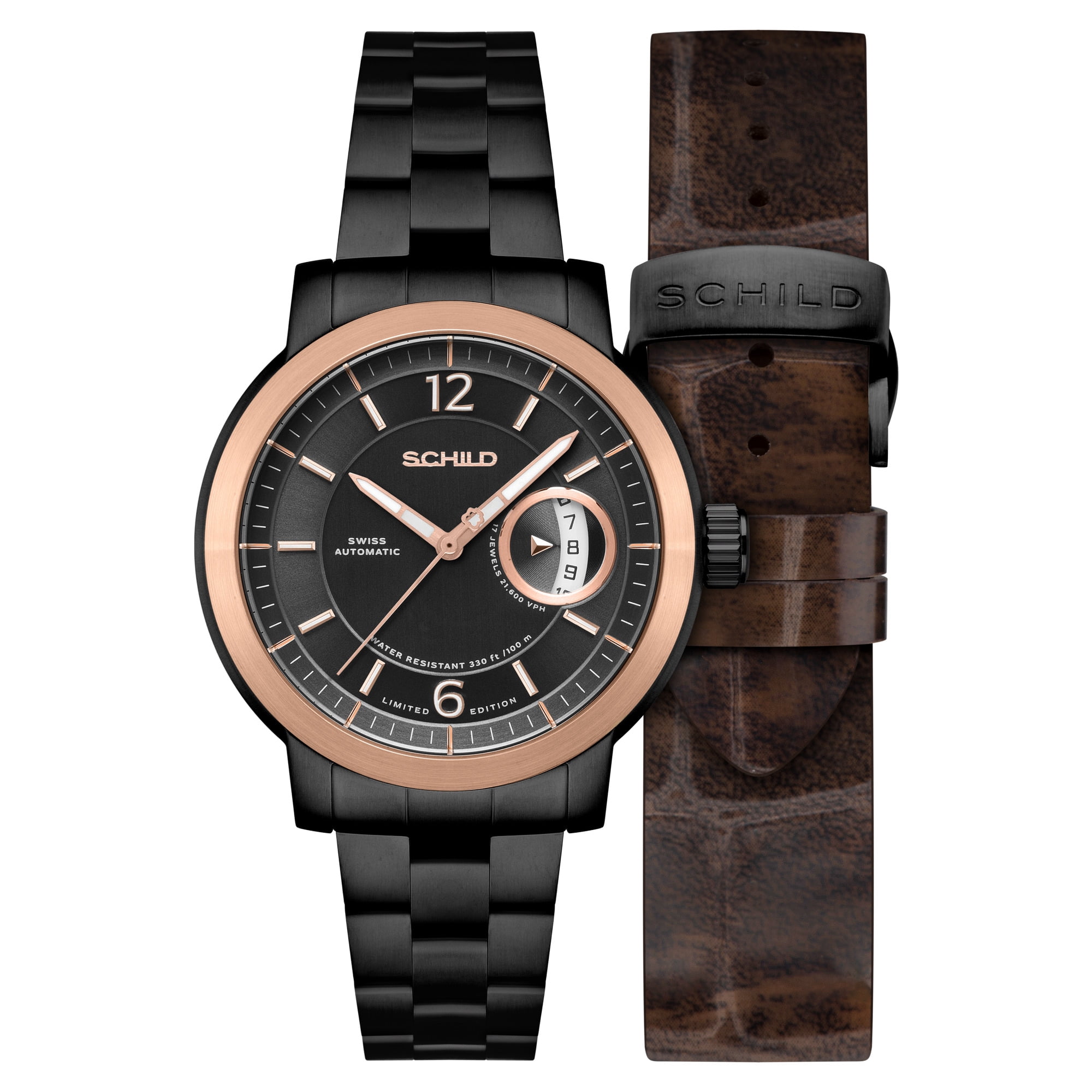 Schild Heinrich Minimal Stainless Steel 44mm Swiss Automatic Wristwatch SC-1015-44