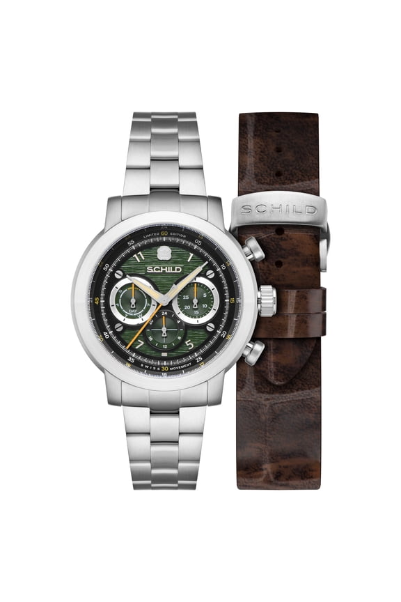 Heinrich Stainless Steel 44mm Swiss Quartz Wristwatch SC-1005-33