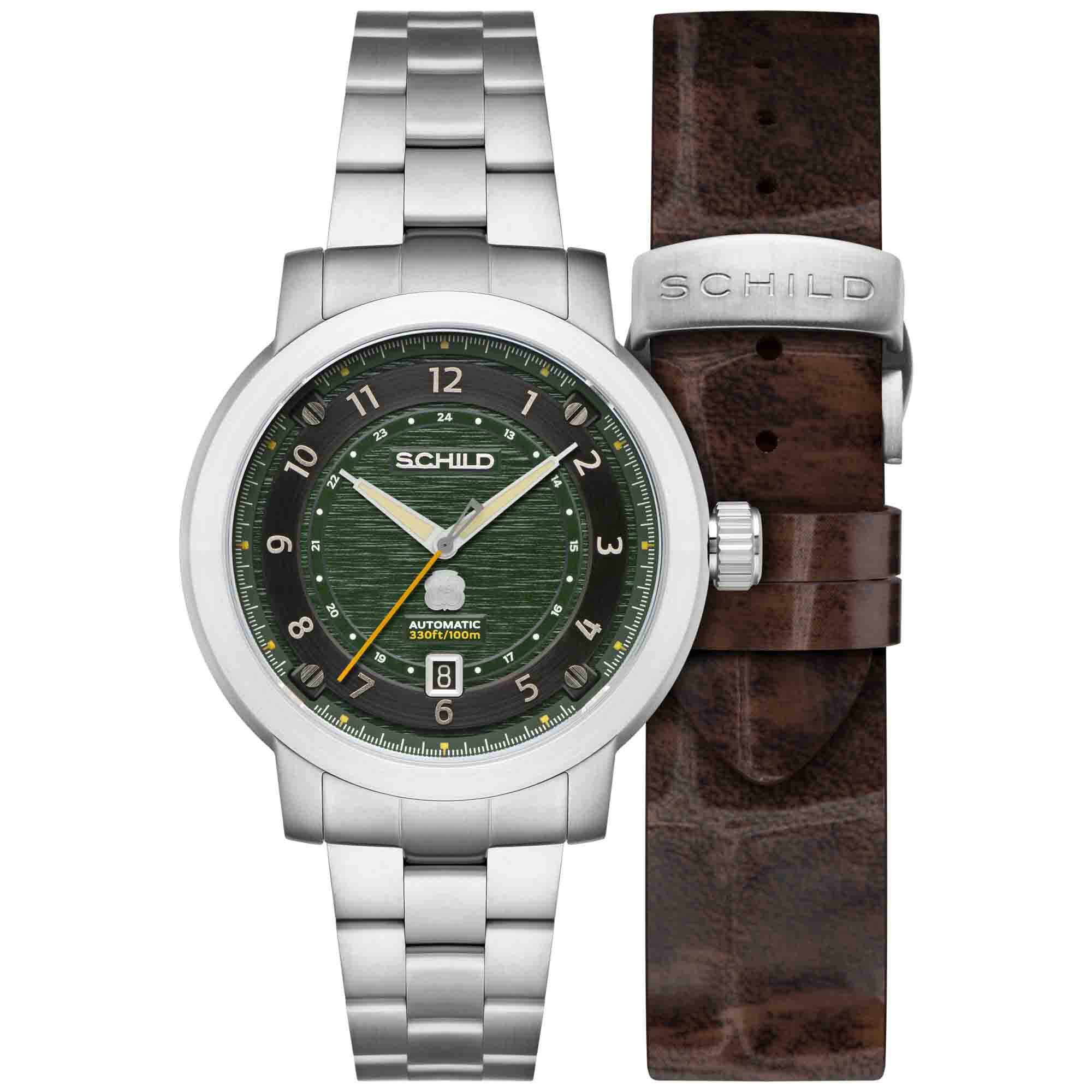 Schild Heinrich Stainless Steel 44mm Swiss Automatic Wristwatch SC-1014-33