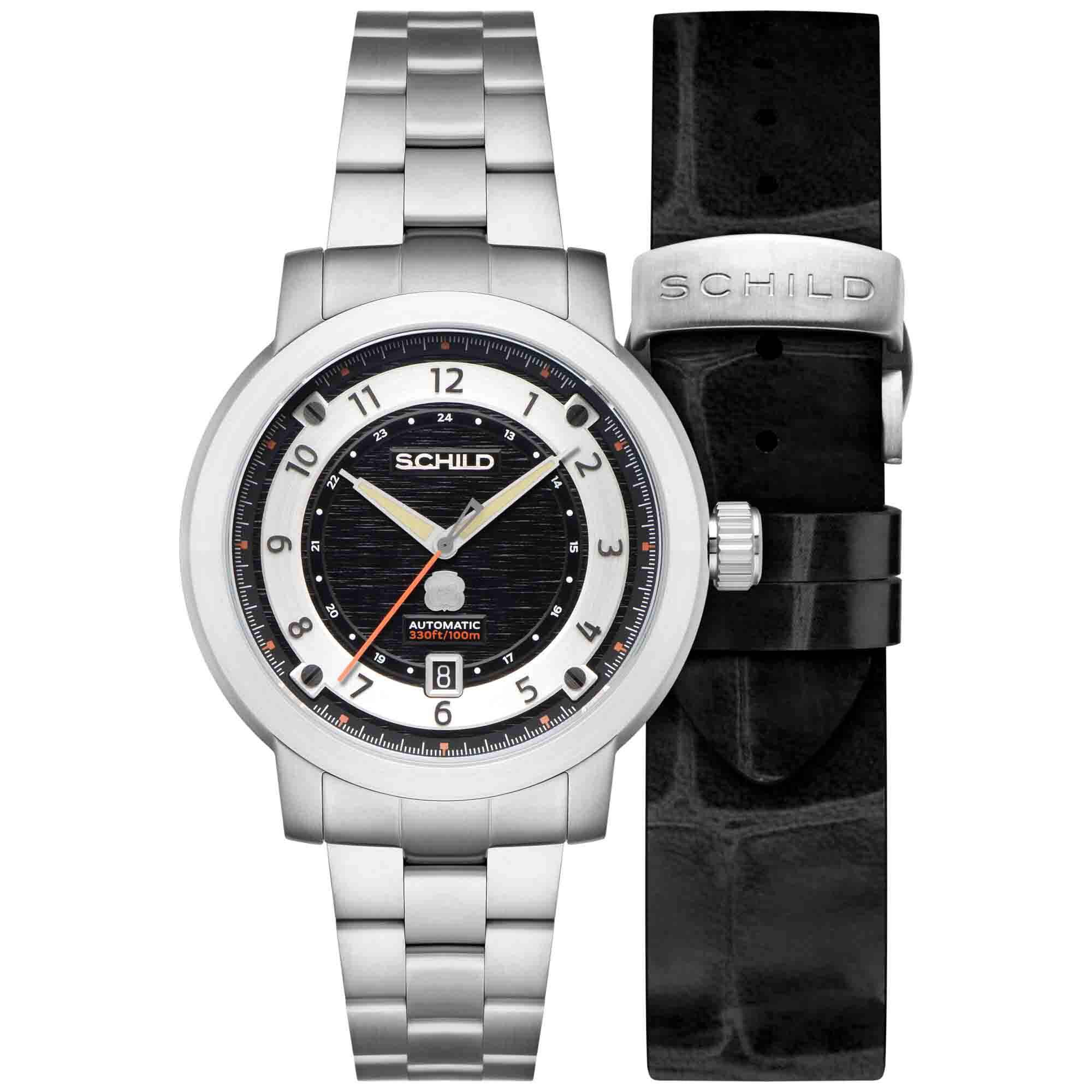 Schild Heinrich Stainless Steel 44mm Swiss Automatic Wristwatch SC-1014-11