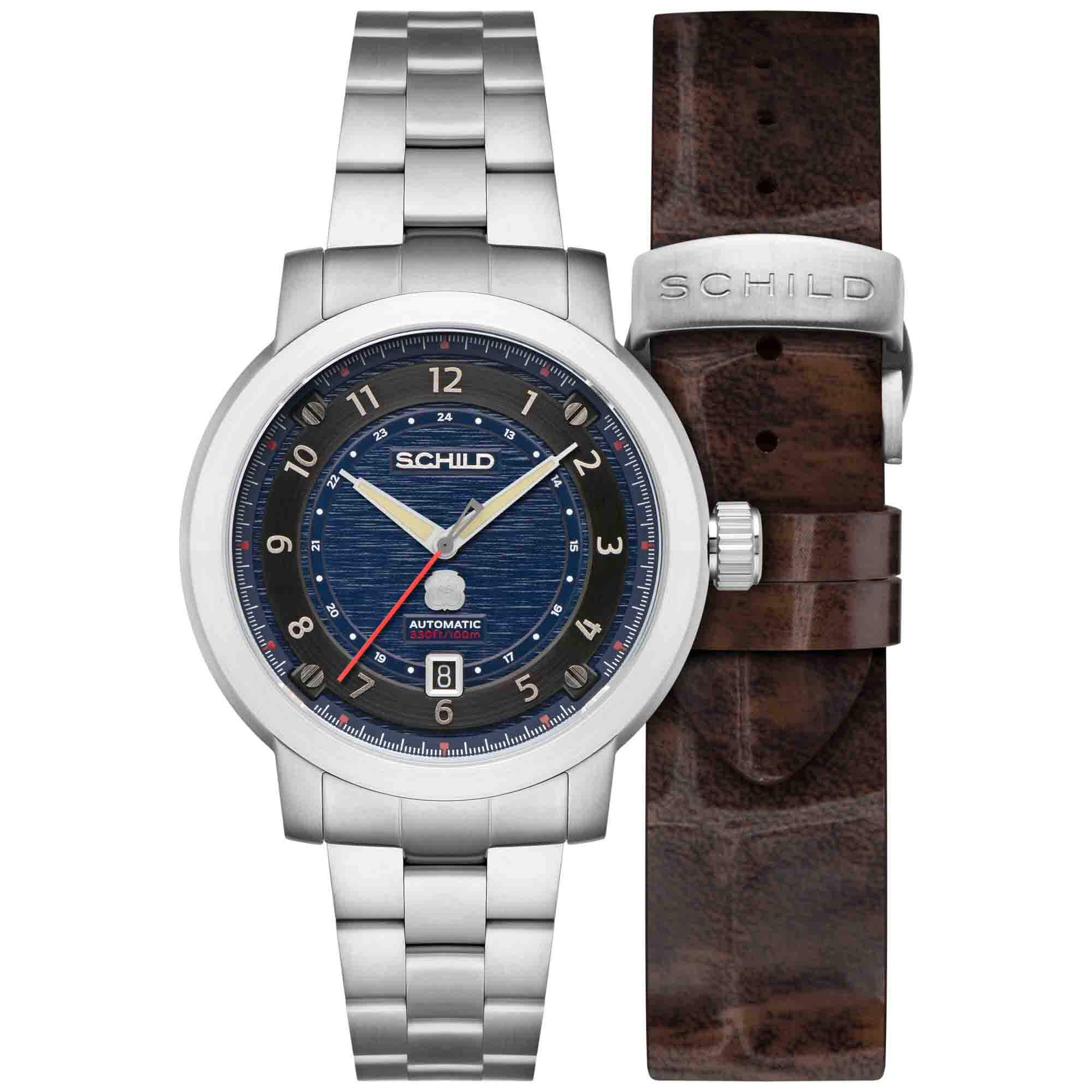 Schild Heinrich Stainless Steel 44mm Swiss Automatic Wristwatch SC-1014-22