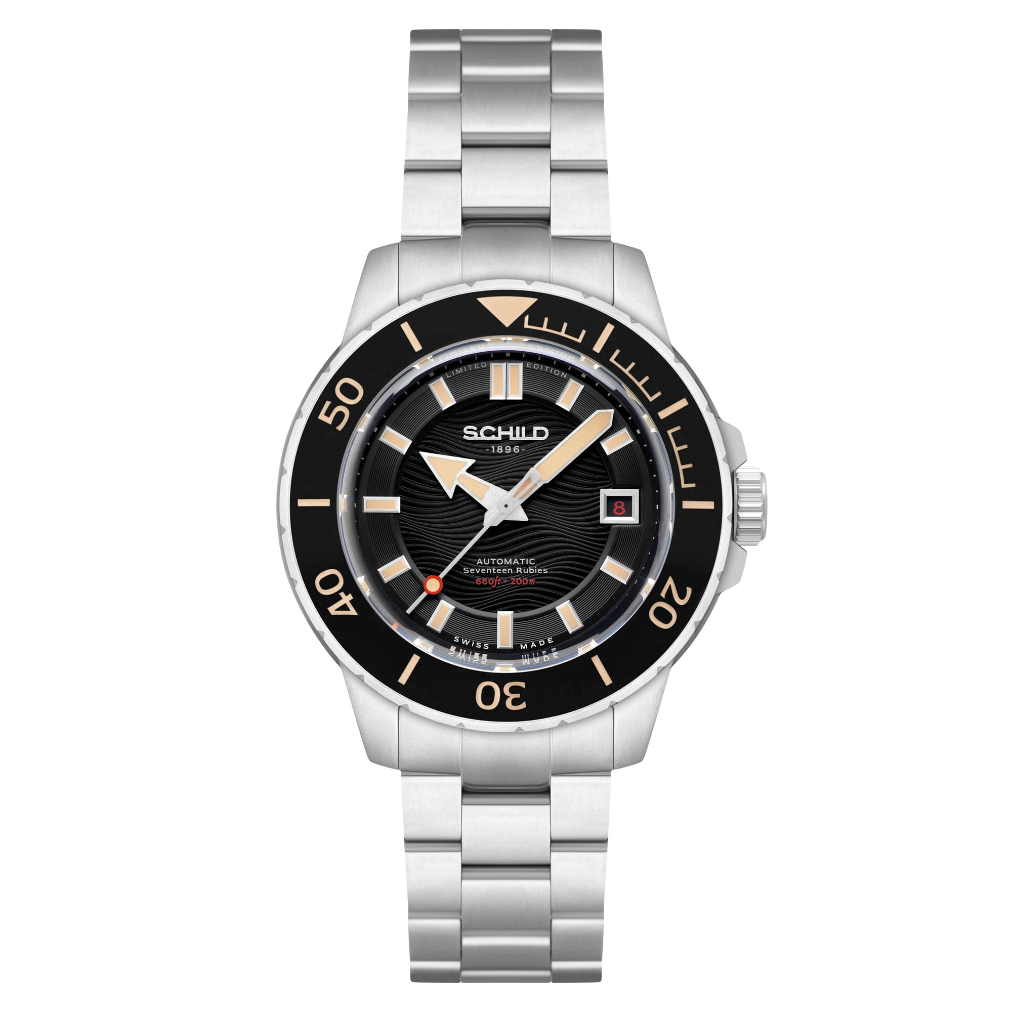 Schild Hermann Stainless Steel 43mm Swiss Automatic Wristwatch SC-1016-11