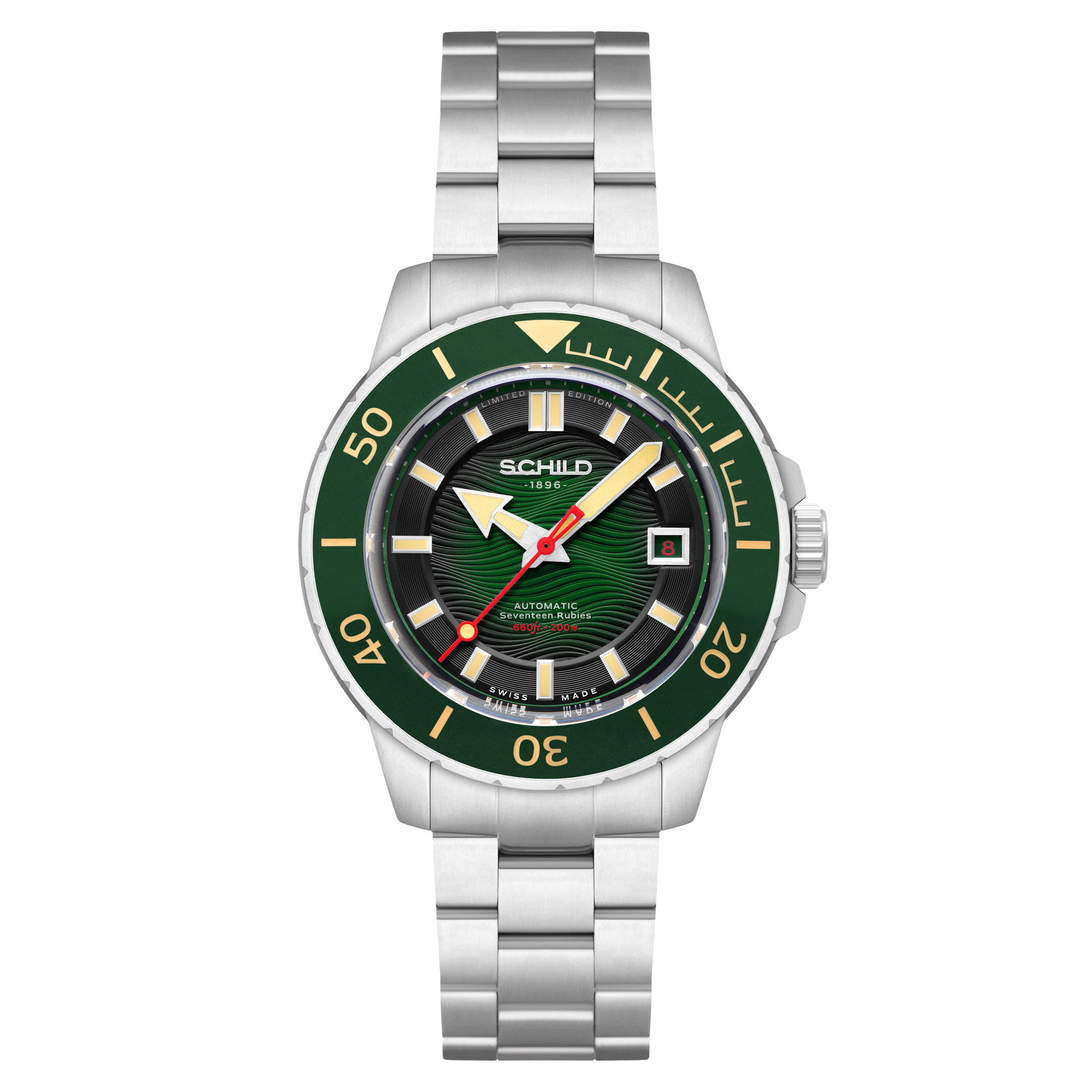Schild Hermann Stainless Steel 43mm Swiss Automatic Wristwatch SC-1016-33